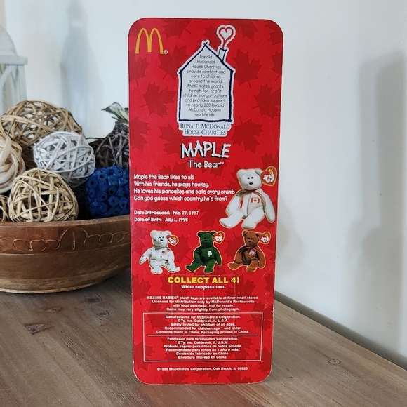 🍁 Ty Beanie Baby “Maple” the Bear – McDonald’s Exclusive, Canada Edition, Seale - Picture 2 of 10